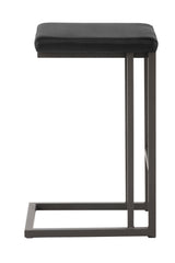 Modern European furniture - Black Leather Look Counter Stools (2) - www.oroa.com