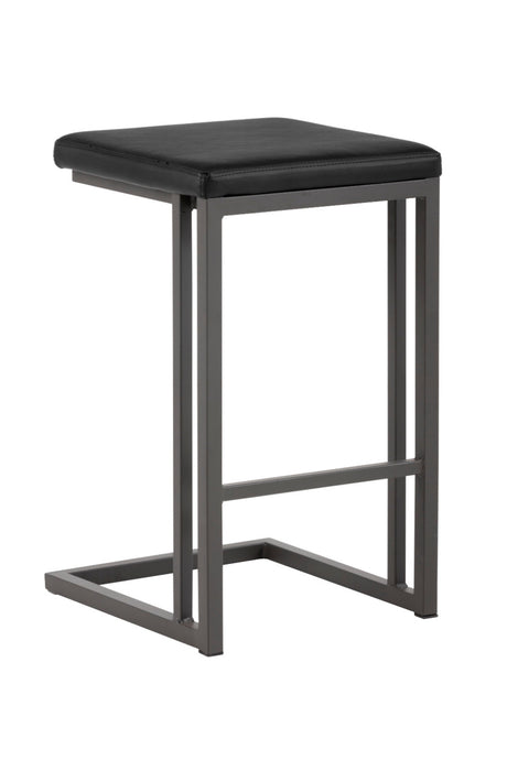 Modern European furniture - Black Leather Look Counter Stools (2) - www.oroa.com