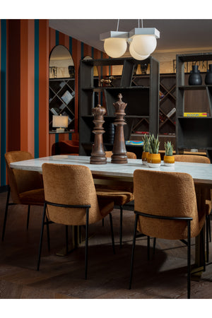 White Marble Rectangular Dining Table | Splendido Ambrosia | Oroa.com