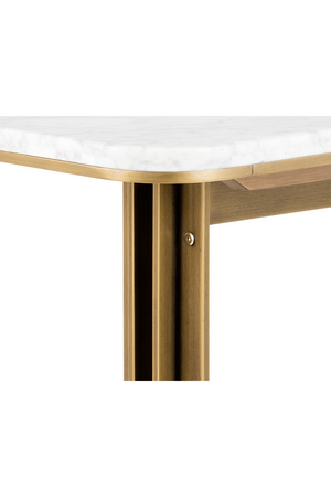 White Marble Rectangular Dining Table | Splendido Ambrosia | Oroa.com