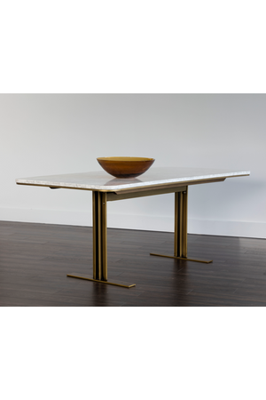 White Marble Rectangular Dining Table | Splendido Ambrosia | Oroa.com