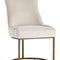 Modern European furniture - Bronze Cantilever Fabric Dining Chairs (2) - www.oroa.com
