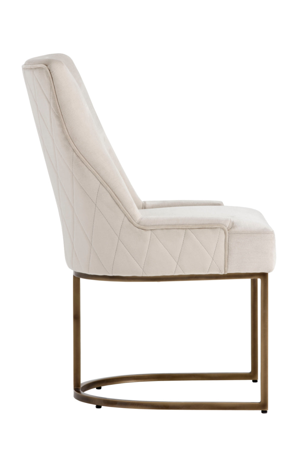 Modern European furniture - Bronze Cantilever Fabric Dining Chairs (2) - www.oroa.com
