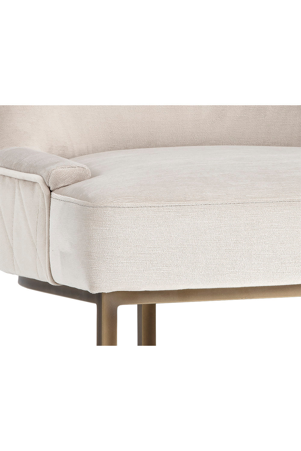 Modern European furniture - Bronze Cantilever Fabric Dining Chairs (2) - www.oroa.com
