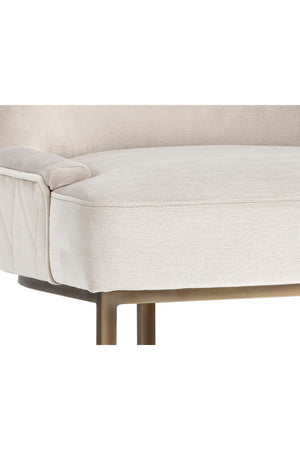 Modern European furniture - Bronze Cantilever Fabric Dining Chairs (2) - www.oroa.com
