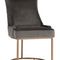 Modern European furniture - Bronze Cantilever Fabric Dining Chairs (2) - www.oroa.com
