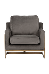 Modern European furniture - Bronze Frame Cantilevered Lounge Chair - www.oroa.com