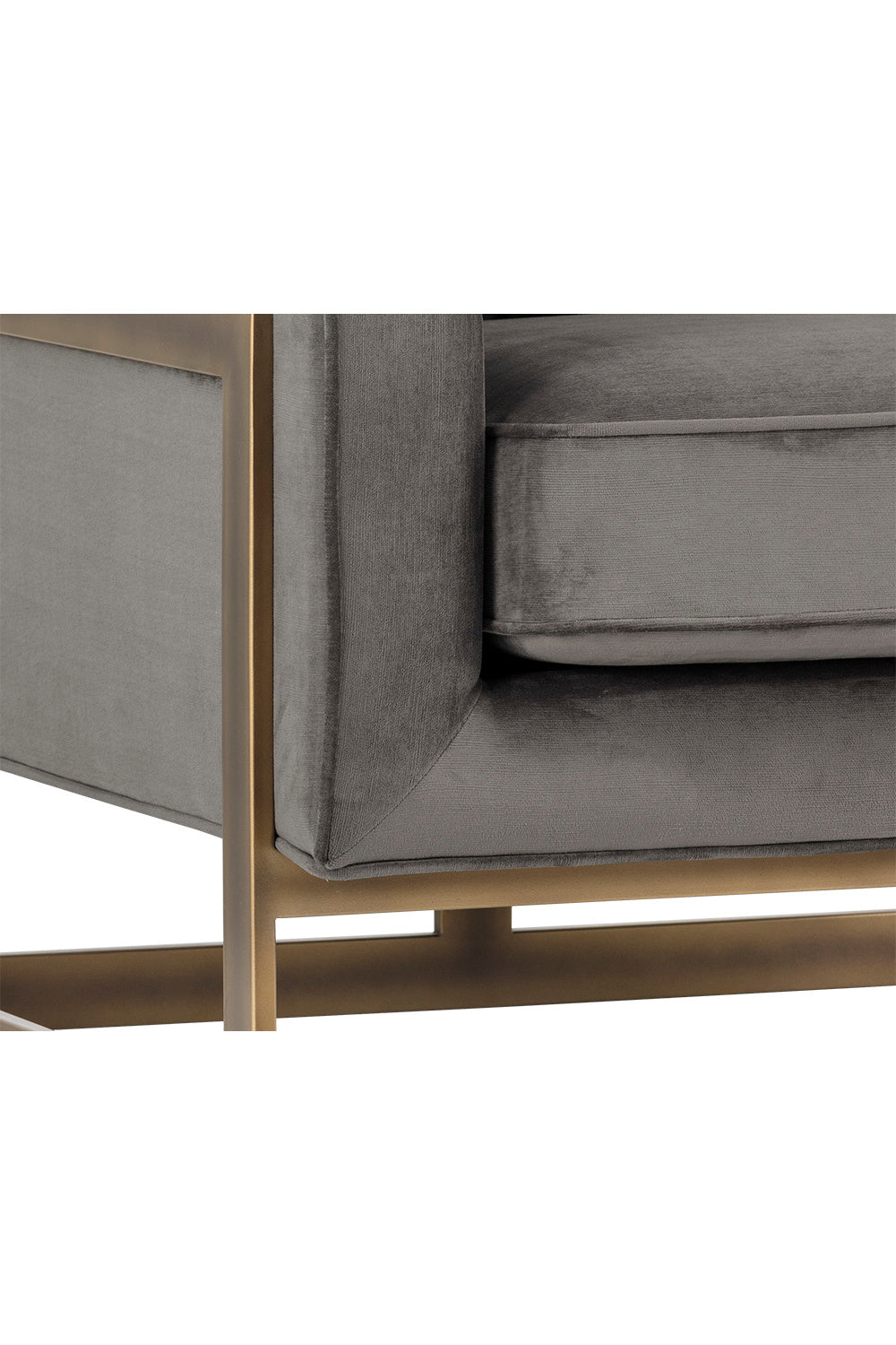 Bronze Frame Cantilevered Lounge Chair | Splendido Kalmin | Oroa.com