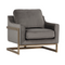 Modern European furniture - Bronze Frame Cantilevered Lounge Chair - www.oroa.com
