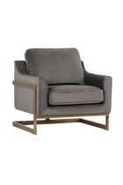 Modern European furniture - Bronze Frame Cantilevered Lounge Chair - www.oroa.com