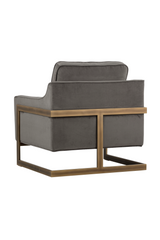Modern European furniture - Bronze Frame Cantilevered Lounge Chair - www.oroa.com