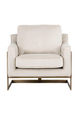 Modern European furniture - Bronze Frame Cantilevered Lounge Chair - www.oroa.com