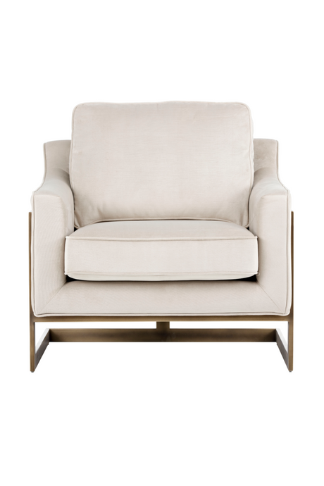 Modern European furniture - Bronze Frame Cantilevered Lounge Chair - www.oroa.com