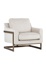 Modern European furniture - Bronze Frame Cantilevered Lounge Chair - www.oroa.com