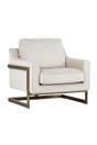 Modern European furniture - Bronze Frame Cantilevered Lounge Chair - www.oroa.com