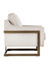 Modern European furniture - Bronze Frame Cantilevered Lounge Chair - www.oroa.com