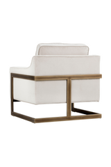 Modern European furniture - Bronze Frame Cantilevered Lounge Chair - www.oroa.com