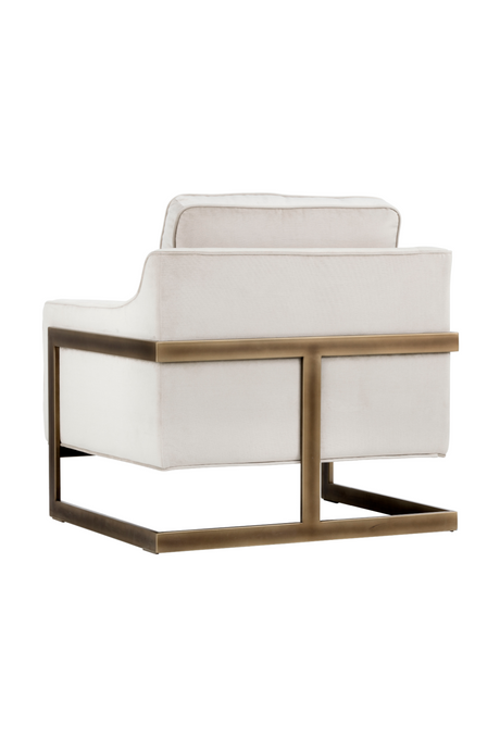 Modern European furniture - Bronze Frame Cantilevered Lounge Chair - www.oroa.com