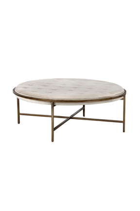 Metal Frame Upholstered Ottoman by Splendido Ethel