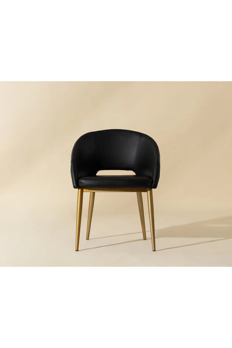Modern European furniture - Gold Frame Barrel Dining Chair  - www.oroa.com
