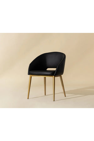 Gold Frame Barrel Dining Chair | Splendido Thatcher | Oroa.com