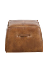 Modern European furniture - Leather Inspired Cube Ottoman - www.oroa.com