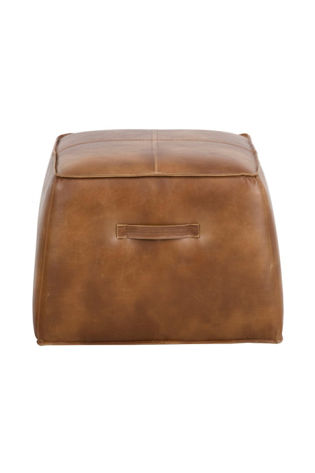 Modern European furniture - Leather Inspired Cube Ottoman - www.oroa.com