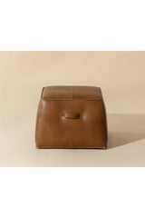 Modern European furniture - Leather Inspired Cube Ottoman - www.oroa.com