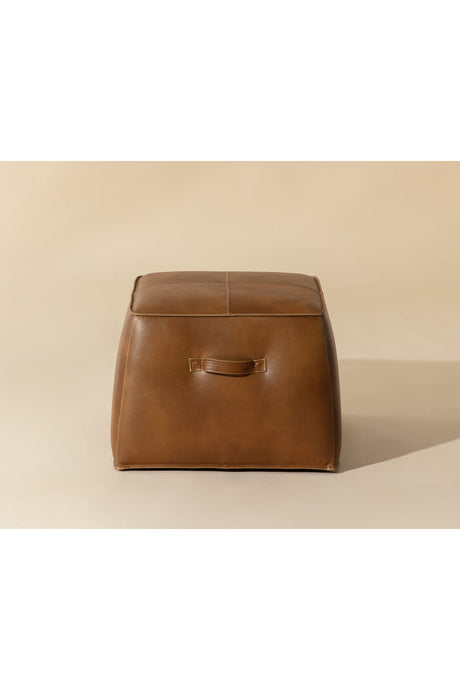 Modern European furniture - Leather Inspired Cube Ottoman - www.oroa.com