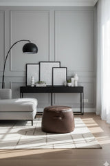 Modern European furniture - Ottoman with Decorative Handles - www.oroa.com