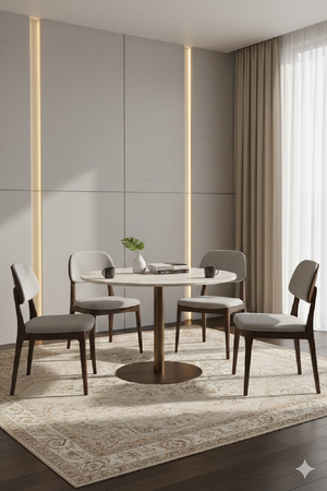 Round Carrara Marble Bistro Table | Splendido Enco | Oroa.com