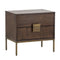 Modern European furniture - Acacia Wood 2-Drawer Nightstand - www.oroa.com