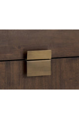 Modern European furniture - Acacia Wood 2-Drawer Nightstand - www.oroa.com