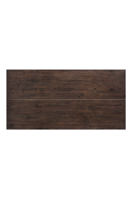 Modern European furniture - Contemporary Wood & Brass Dining Table - www.oroa.com