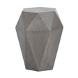 Gray Faceted Indoor/Outdoor End Table by Splendido Constance Side Table, alternate view 2
