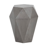 Gray Faceted Indoor/Outdoor End Table by Splendido Constance Side Table, alternate view 2