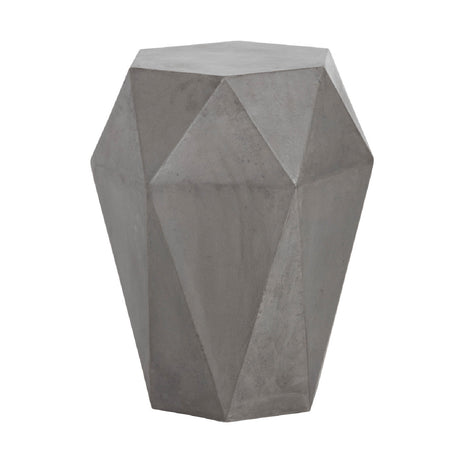 Gray Faceted Indoor/Outdoor End Table by Splendido Constance Side Table, alternate view 2