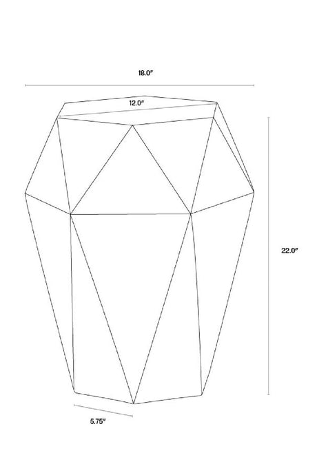 Modern European furniture - Gray Faceted Indoor/Outdoor End Table - www.oroa.com