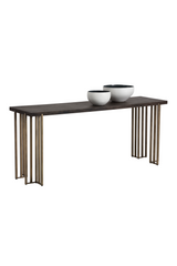 Modern European furniture - Brown Oak Console Table - www.oroa.com