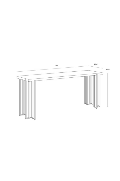 Modern European furniture - Brown Oak Console Table - www.oroa.com