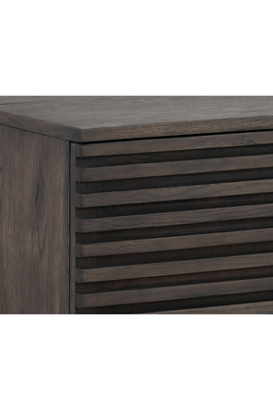   Modern European furniture - Brown Oak Fluted 4-Door Sideboard - www.oroa.com | Oroa.com