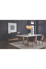 Modern European furniture - Brown Oak Fluted 4-Door Sideboard - www.oroa.com
