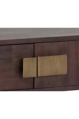 Modern European furniture - Brown Wooden 2-Drawer Console Table - www.oroa.com