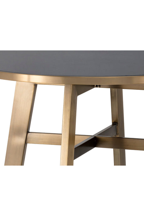 Modern European furniture - Gold Framed Glass Bar Table - www.oroa.com