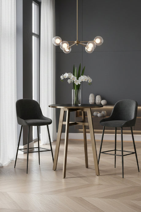 Gold Framed Glass Bar Table | Splendido Bronx | Oroa.com