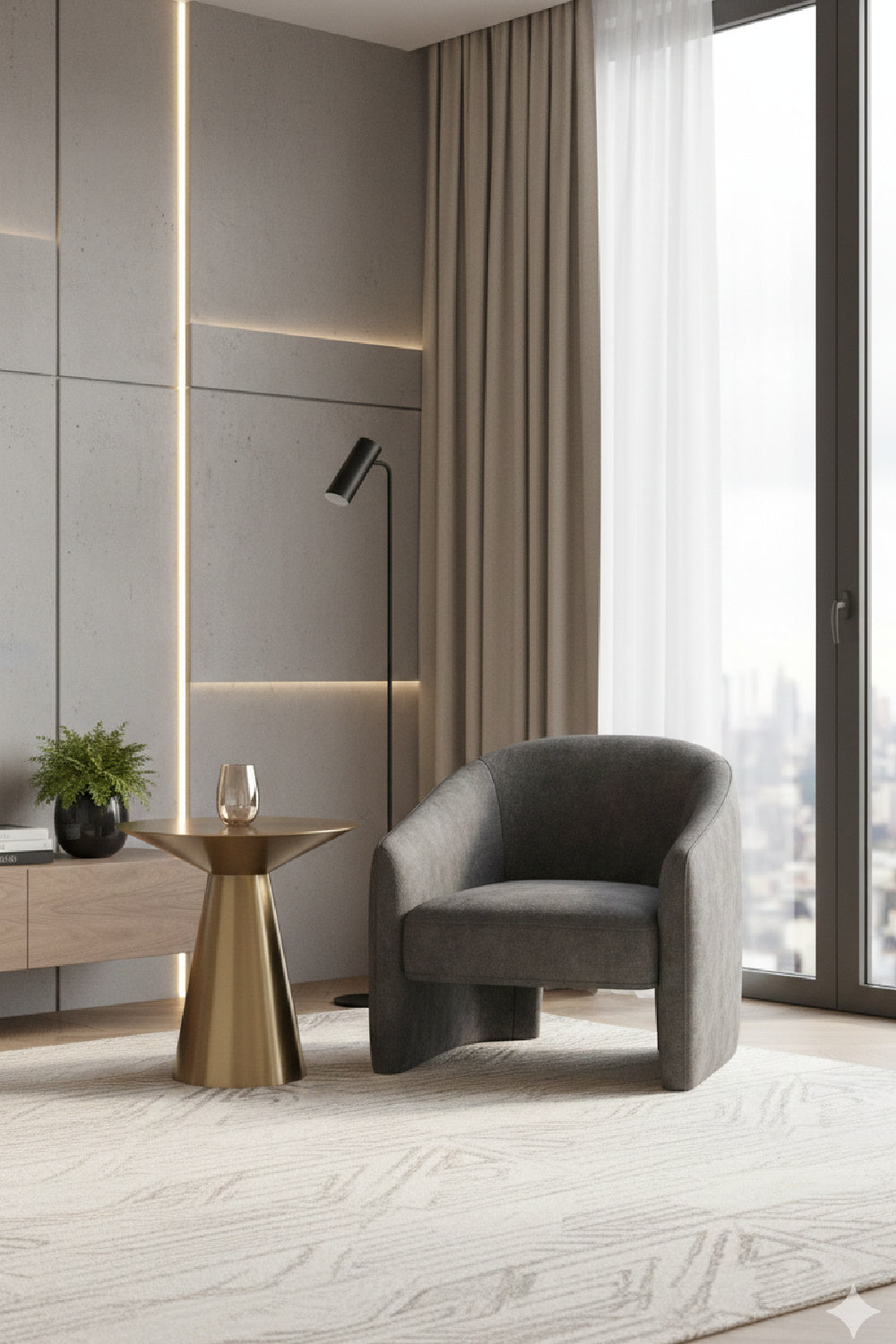 Yellow Gold End Table | Splendido Carmel | Oroa.com