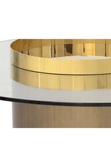 Modern European furniture - Cylindrical Gold Base Coffee Table - www.oroa.com