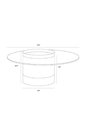 Cylindrical Gold Base Coffee Table | Splendido Haru | Oroa.com