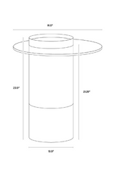 Modern European furniture - Gold Tray Top End Table - www.oroa.com