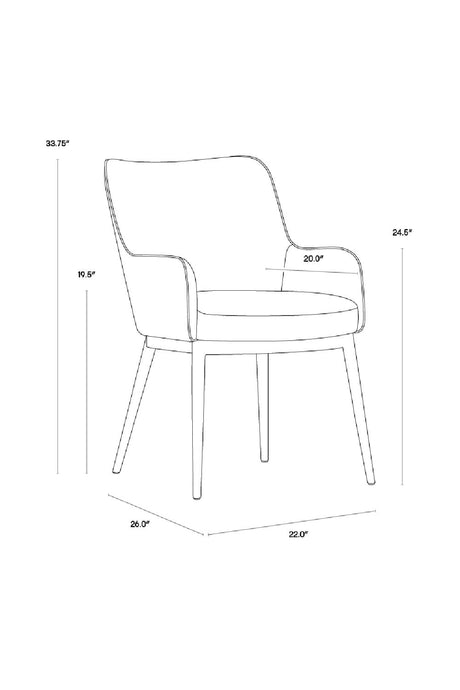 Modern European furniture - Barrel Back Dining Armchair - www.oroa.com